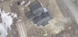 Construction, home, building, project, blue print, aerial, drone